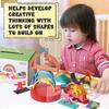 Children's Wooden 4-in-1 Rainbow Arch Bridge Stacking Blocks Early Education Toy