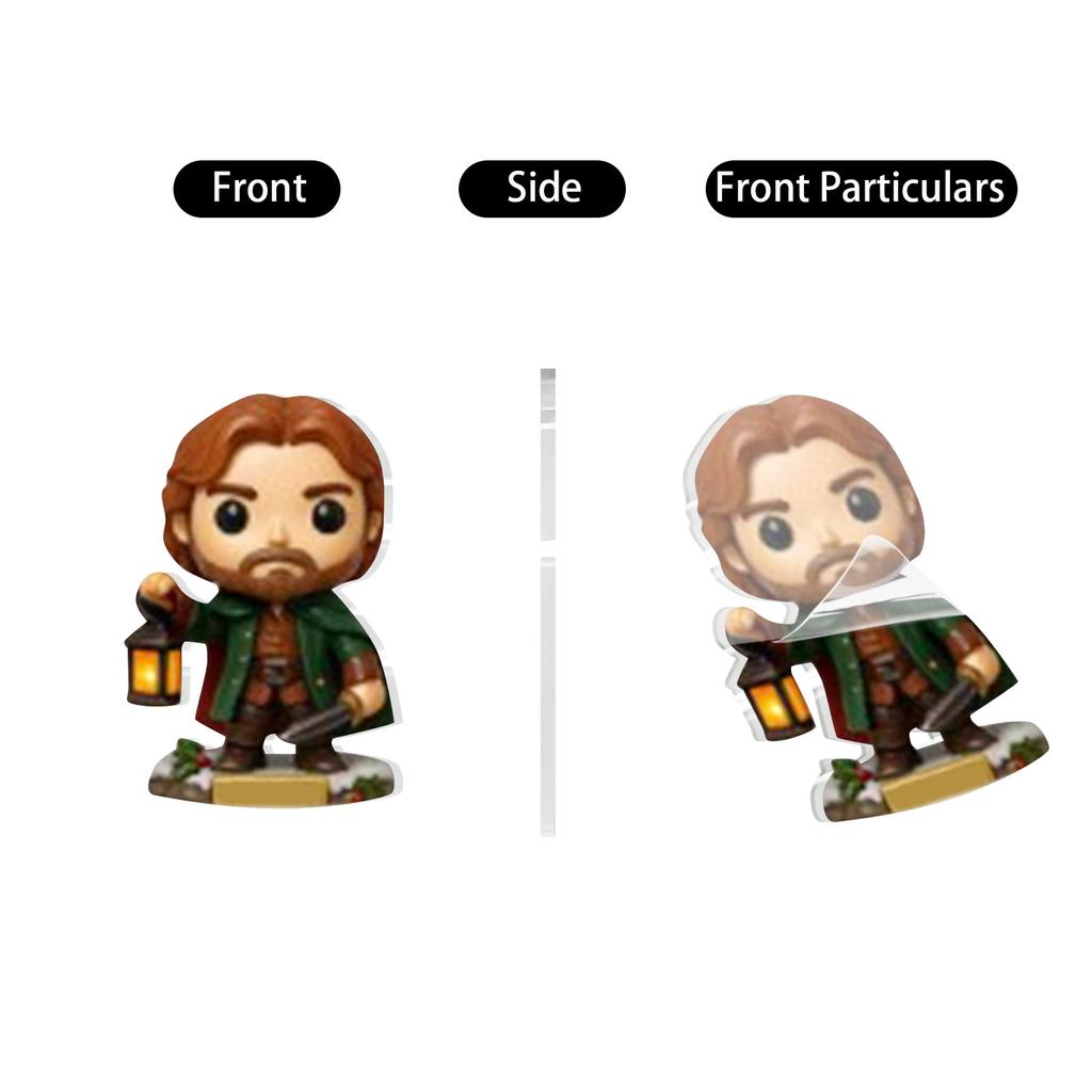 2D Flat Acrylic Mystery Box 24pcs Pendant With Airplane Box Funny Christmas Countdown Calendar