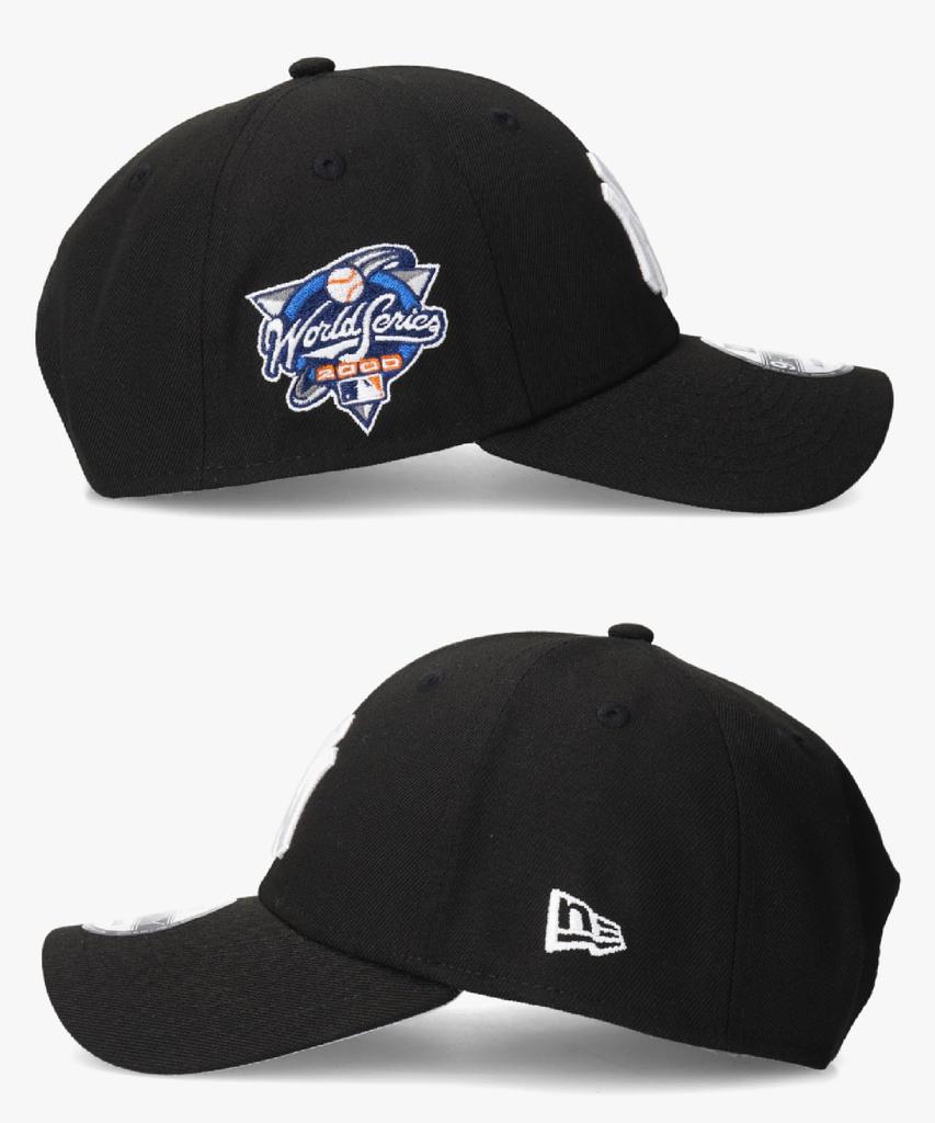 Cap New York Yankees 9FORTY [Official Custom] Men's Hat NY Baseball Cap Black x White Black x White NE 940 KURI SIDE PATCH