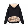 Women Fleece Lined Hoodie, Autumn Winter Warm Lamb Sherpa Lined Pocket Long Sleeve Casual Pullover Sweatshirt