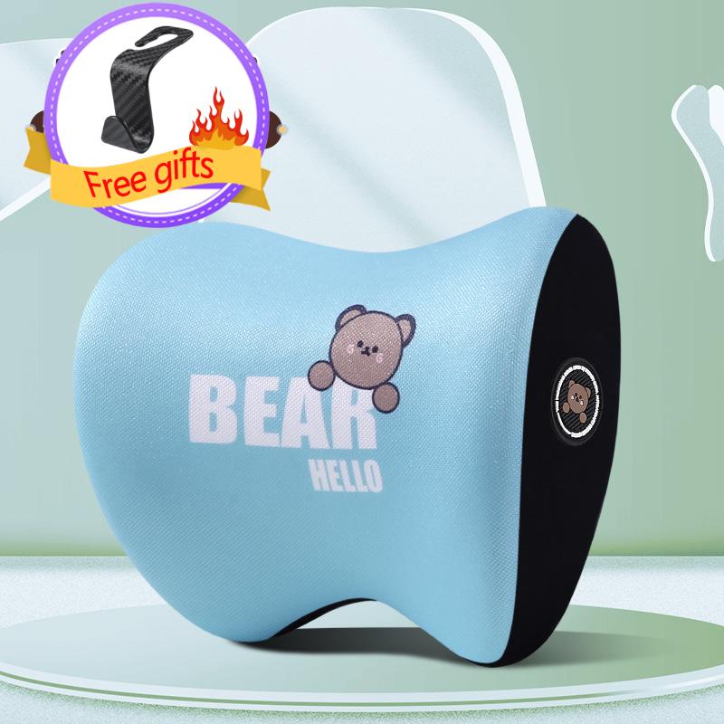 

Подголовник автомобиля Подушка для шеи с изображением мультяшного медведя Подушка для автомобиля из пеноматериала с эффектом памяти Всесезонная универсальная поддержка талии Подушка для поясницы Подушка для сиденья автомобиля