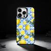 Mediterranean Lemon Fruit art  Phone Case For iPhone 17,16,15,14,13,12,11 Plus,Pro Max,XS,Colored silver phone case