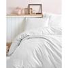 Parure de lit - 1 housse de couette 220 x 240 cm + 2 taies d'oreiller 60 x 60 cm - Satiné 100% coton - Blanc