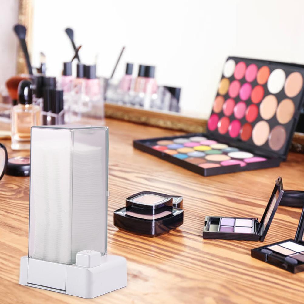 Dispenser Automatico di Dischetti di Cotone Spremi Cotone per Trucco Porta Dischetti Dispenser Dischetti di Cotone Cosmetici