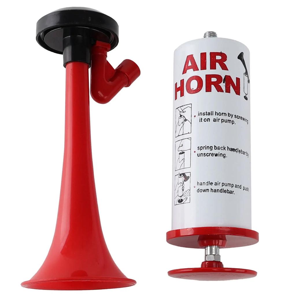 1pc Handheld Air Horn Portable Air Pump Air Horn Party Accessories Security Emergency Air Horns Fire Alarm Horn Red Color