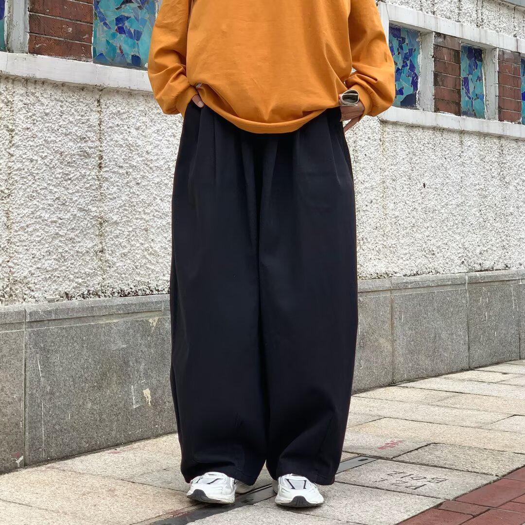 

Мужской американский ретро хай-стрит комбинезон с широкими штанинами - Модный тренд 2024 XXL чёрный