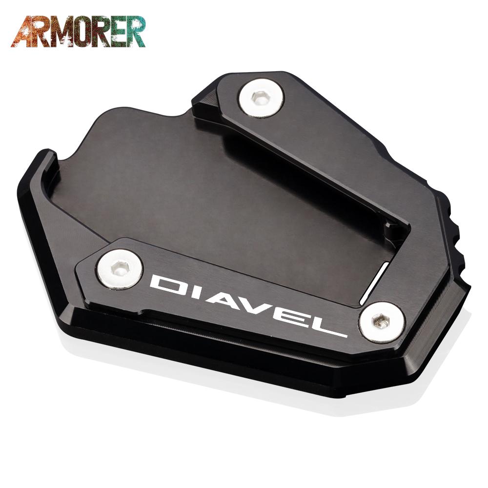 Motorcycle Accessories For Ducati Diavel 1260    1260S Lamborghini Kickstand Enlarge Plate Side Stand Extension