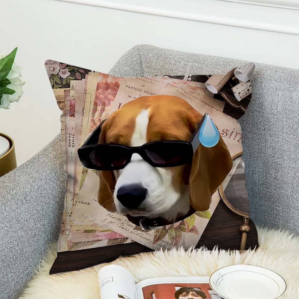 

Beagle Pillow Case Double-Sided Printing Cushion Cover 45x45 Decorative Cushions Sofa Home Decor Soft Pillowcase 12x12Inch