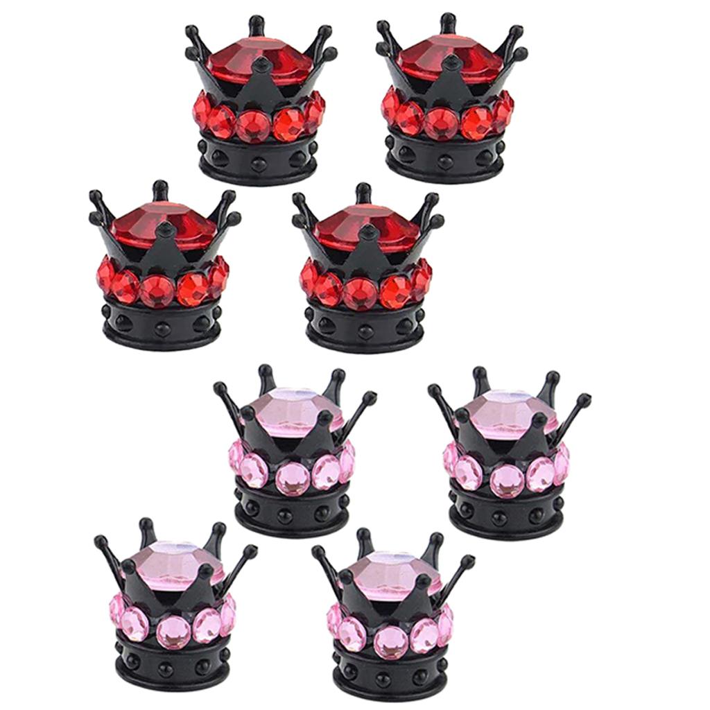Bling Diamond Tire/Wheel Stem Valve Caps Car Truck Vehicle Pink