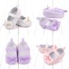 0-1 Years Newborn Sweet Princess Shoes Crib Shoes Girls Canvas Shoes Bow Decoration