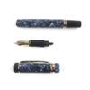 Excellent PARKER Fountain Pen Duofold International Marble Blue 18K Mens Used