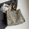1pc Ladies Shopping Bag Flower Pattern Tote Bag Larger Capacity Outdoor Handbag Casual Mummy Bag