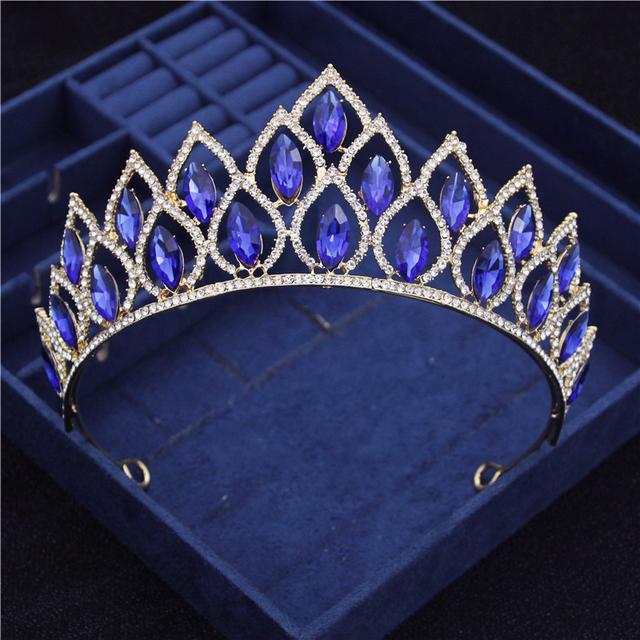 

Королевская королева, геометрическая хрустальная корона, диадема, повязка на голову, свадебная диадема для принцессы, пышный головной убор невесты, свадебные украшения для волос