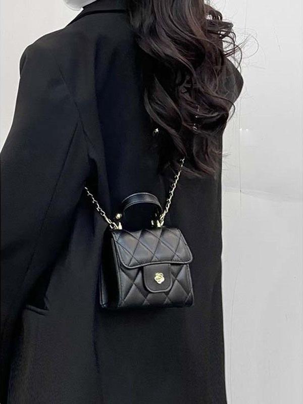 Mini-Handtasche Tasche Damen Kleine Duftende Stil Nische Mode Vielseitig Diamant-Ketten-Tasche Einzelne Schulter Umhängetasche
