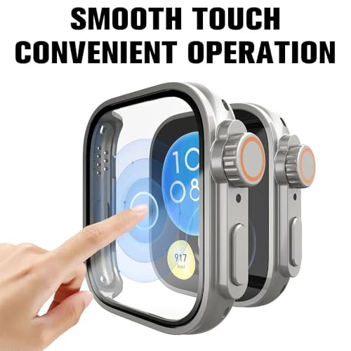 Fits Watch Fit4Pro Tempered Glass PC Hard Case Case White