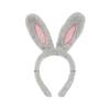 Discounted Korean Plush Rabbit Ear Headband for Face Washing & Hair Styling - Cute Cartoon Design
