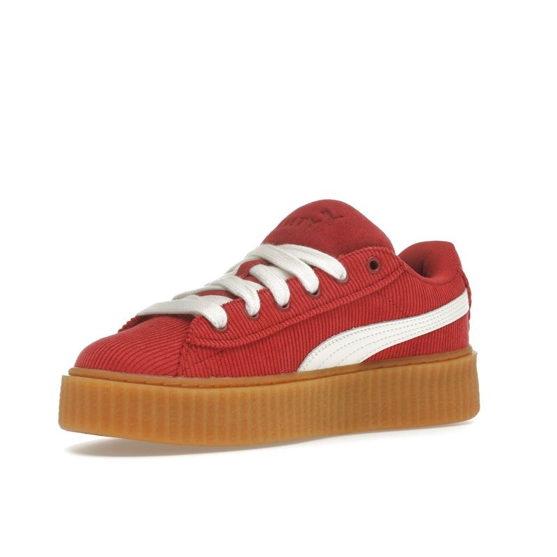 PUMA Suede Platform Corduroy Sneakers Red/White/Gum Unisex 399870-04