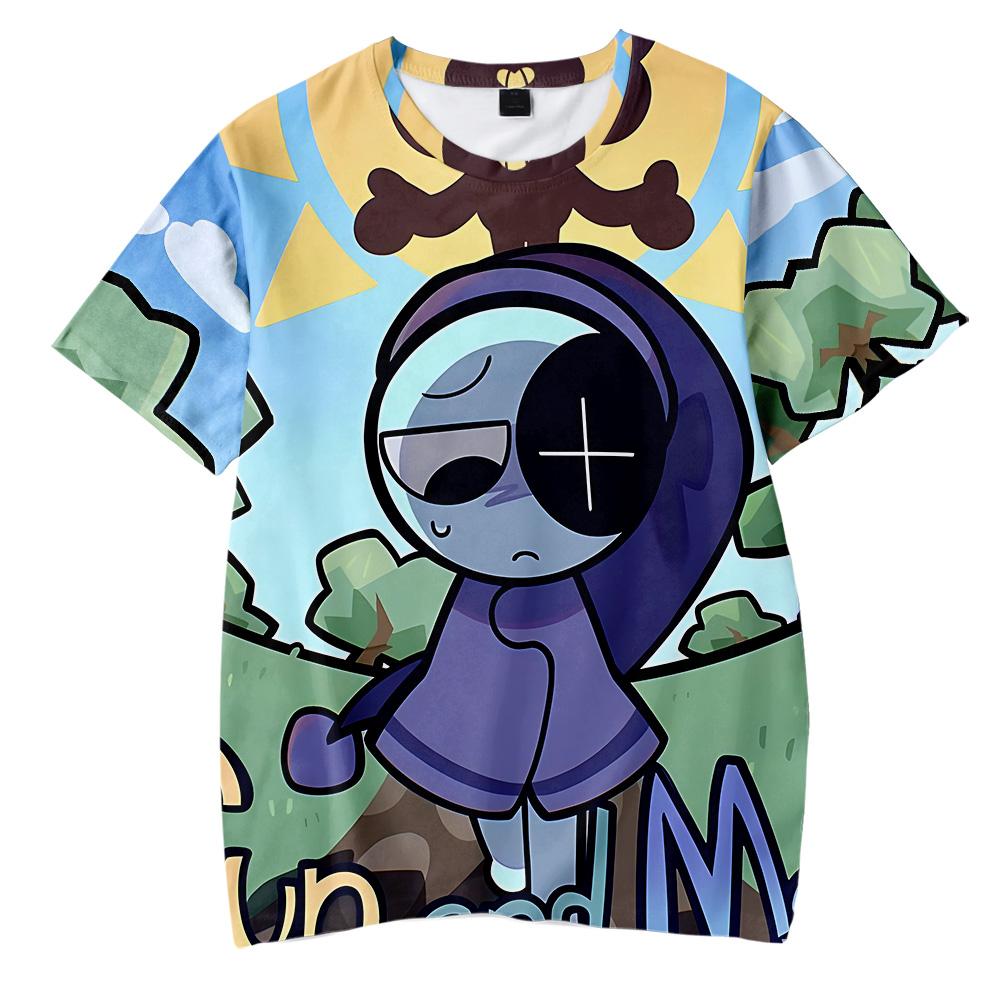 Dandy's World Anime Tričko Krátký rukáv Ležérní Nové Dámské Pánské Cosplay Kostým Módní Barevné Potisk Pohodlné Tričko