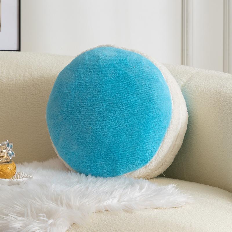 Car Blanket Round Pillow Multi-function Dual-purpose Plush Car Backrest Home Chair Sofa Pillow Office Nap Cover Quilt Pillows