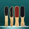 1pc Wooden Handle Foot Scrubber, Double-Sided, for Exfoliating Soles, Heels, Calluses, and Dead Skin; Foot Care Tool
