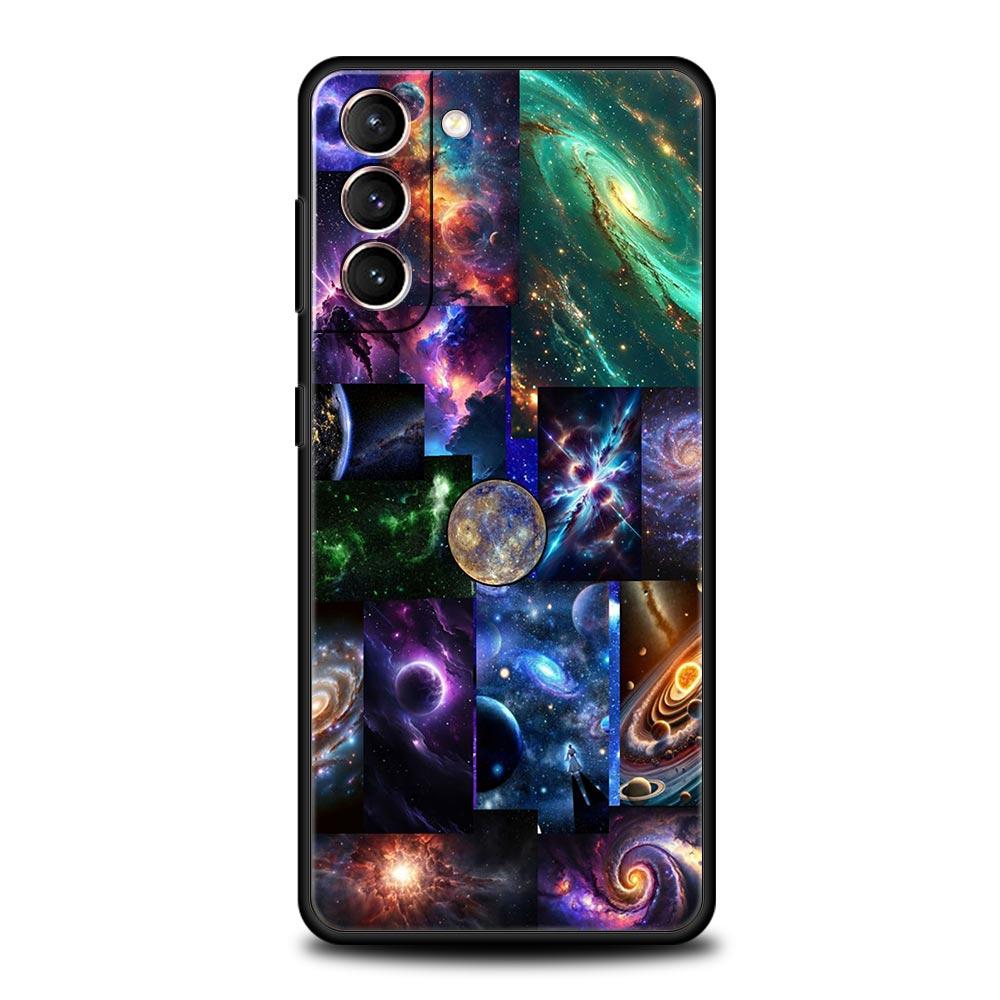 Universe Starry Sky Moon Phone Case for Samsung Galaxy S26 S25 S24 S23 S22 S20 S21 FE Ultra S25 Edge Plus 5G Soft TPU Cover Bags