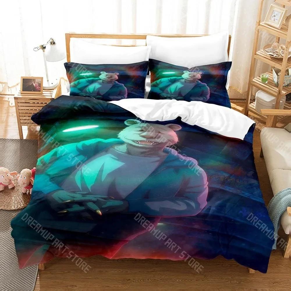 3D Print BEASTARS Anime Bedding Set Single Twin Full Queen King Size Bed Set Aldult Kid Bedroom Duvetcover Sets Bed Sheet Set