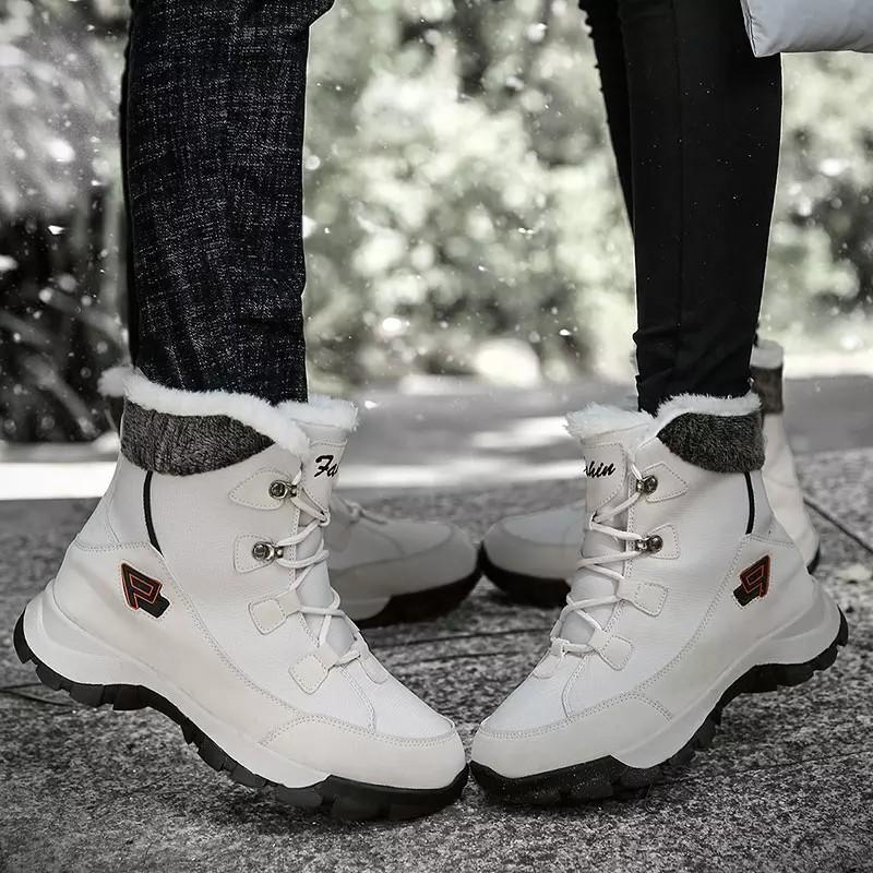 fashion Boots Women Shoes Warm Plush Fur Ankle Casual Boots Winter Female Flat Casual Shoes Waterproof Ultralight Footwear