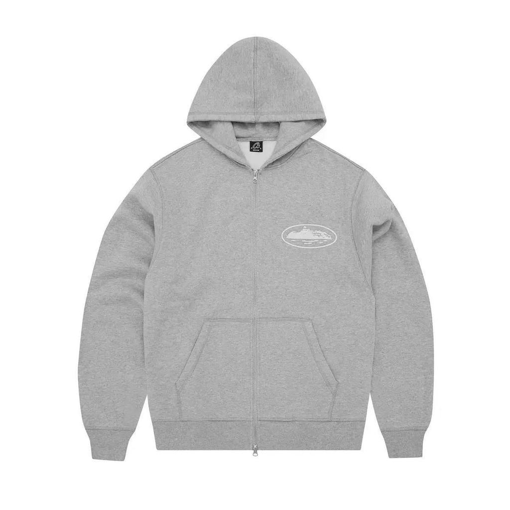 Alcatraz Trend Street Loose Sweater Set Men's and Women's Trend Hip Hop Sports Zipper Hooded Pants Set