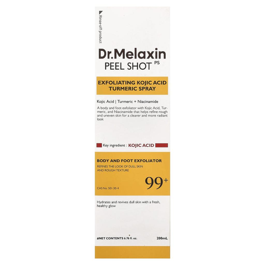 Dr.Melaxin Peel Shot, Exfoliating Kojic Acid Turmeric Spray, , 200ml (6.76 Fl Oz)