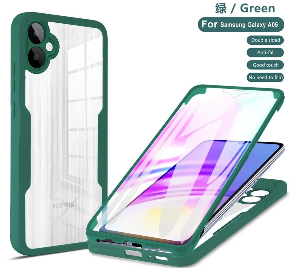 360 Full Body Double Case For Samsung S24 S23 Ultra S22 Plus S21 FE A55 A35 A25 A15 A05 A54 A34 A73 A53 A33 5G Shockproof Cover