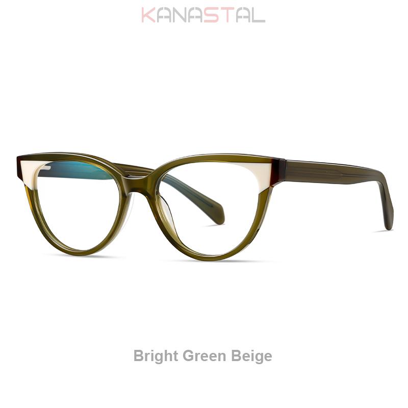 Women Blue Light Blocking Glasses Acetate Fibre Cat Frame Computer Men Eyewear Anti Ray Prescription Reading Eyeglasses Frame