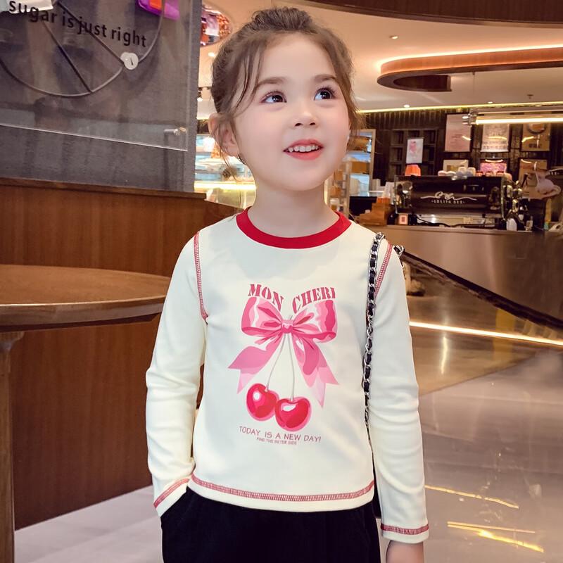 MIMIHELLO Girls  Long Sleeve Cartoon Print T-Shirt 100cm