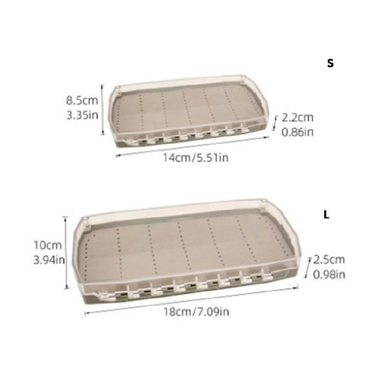 Multiple Size Light Weight Fly Fishing Lures Box Fly Fishing Lures Box Single Sided Clear Lid Fly Fishing Baits Box