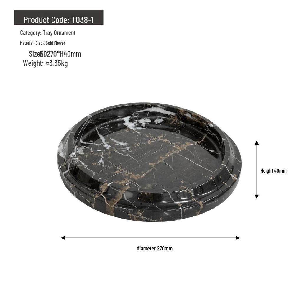 Wabi-Sabi Minimalist Marble Tray: Office, Living Room, Coffee Table, Restaurant Storage, Fruit Plate, Home Decor