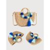 Arrival Women's Paper Straw Woven Bag - Shell Accents Tote & Crossbody Bag for Vacation Essentials & Trendy Outfits
