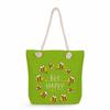 Multifunctional Ladybug Printed Thick Rope Shoulder Beach Bag Casual Large Capacity Handbag 7594