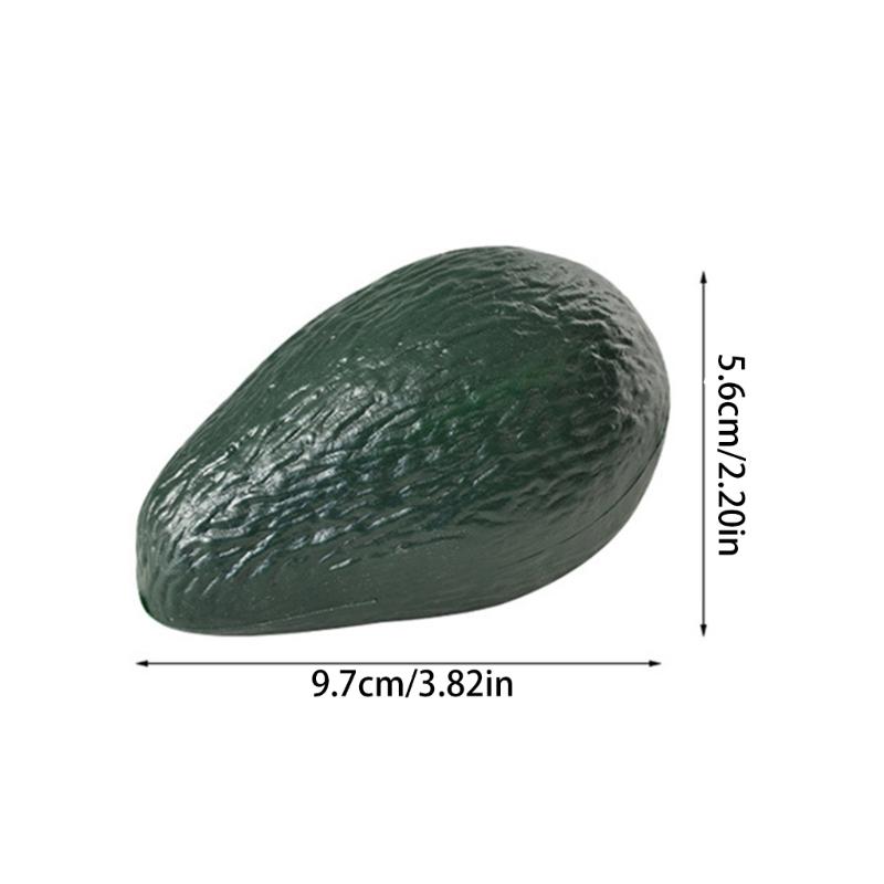 6PCS Decorative Artificial Avocado Models Restaurant Photography Props Plastic Texture for Photography and Teaching Tool