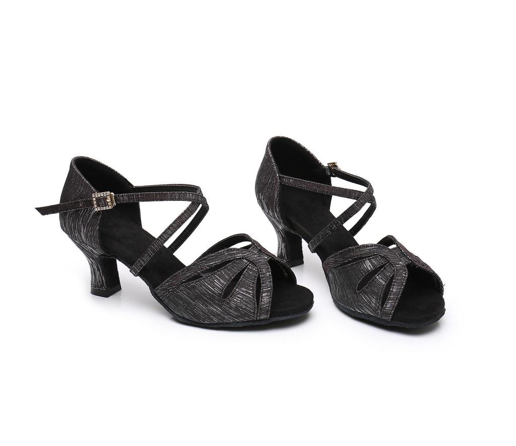 New Middle Heel Tango Salsa Latin Dance Shoes for Adult Women Soft Sole Wedding Party Ballroom Dancing Shoes Heeled 5cm