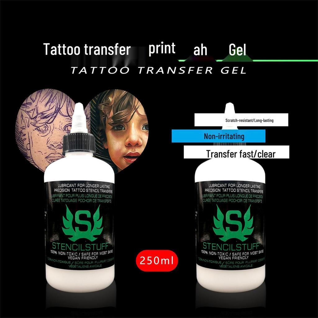 Tattoo Transfer Gel 250ml - Rub-Resistant Stencil Solution