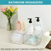 M-Modern-2 Pack Stackable Makeup Organizer Storage Box Clear Plastic Storage Box Acrylic Bathroom Organizer