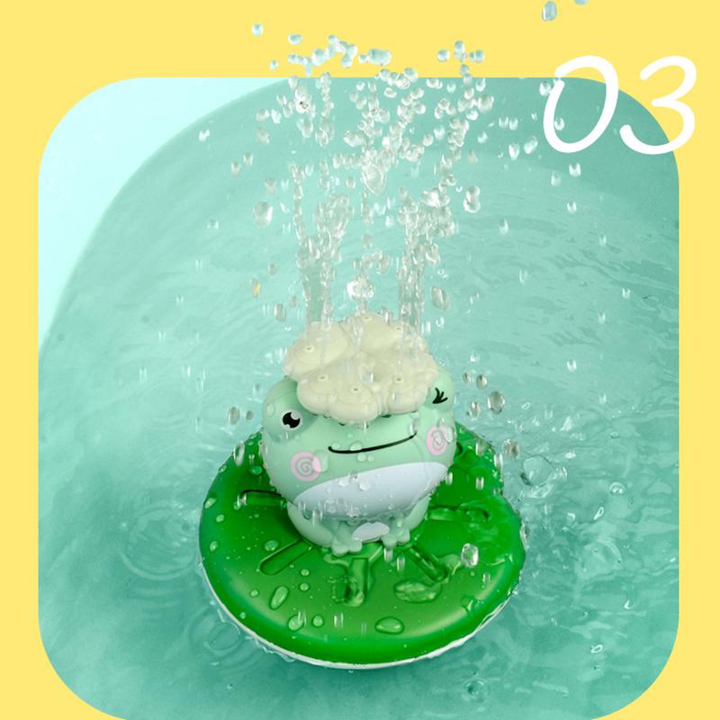 Spraying Frog Fountain Bath Toy Set Cute Waterproof Electric Children Water Toy Suitable For Bathroom Swimming Pool