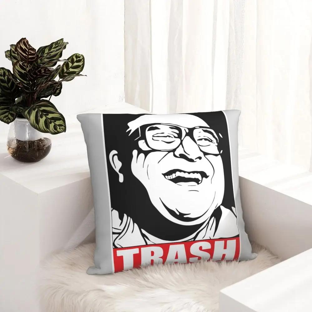 Danny Trash Devito Meme Roligt Ansikte Kuddfodral Tryck Polyester Kuddeöverdrag Gåva Kuddfodral Överdrag Hem Drop Shipping