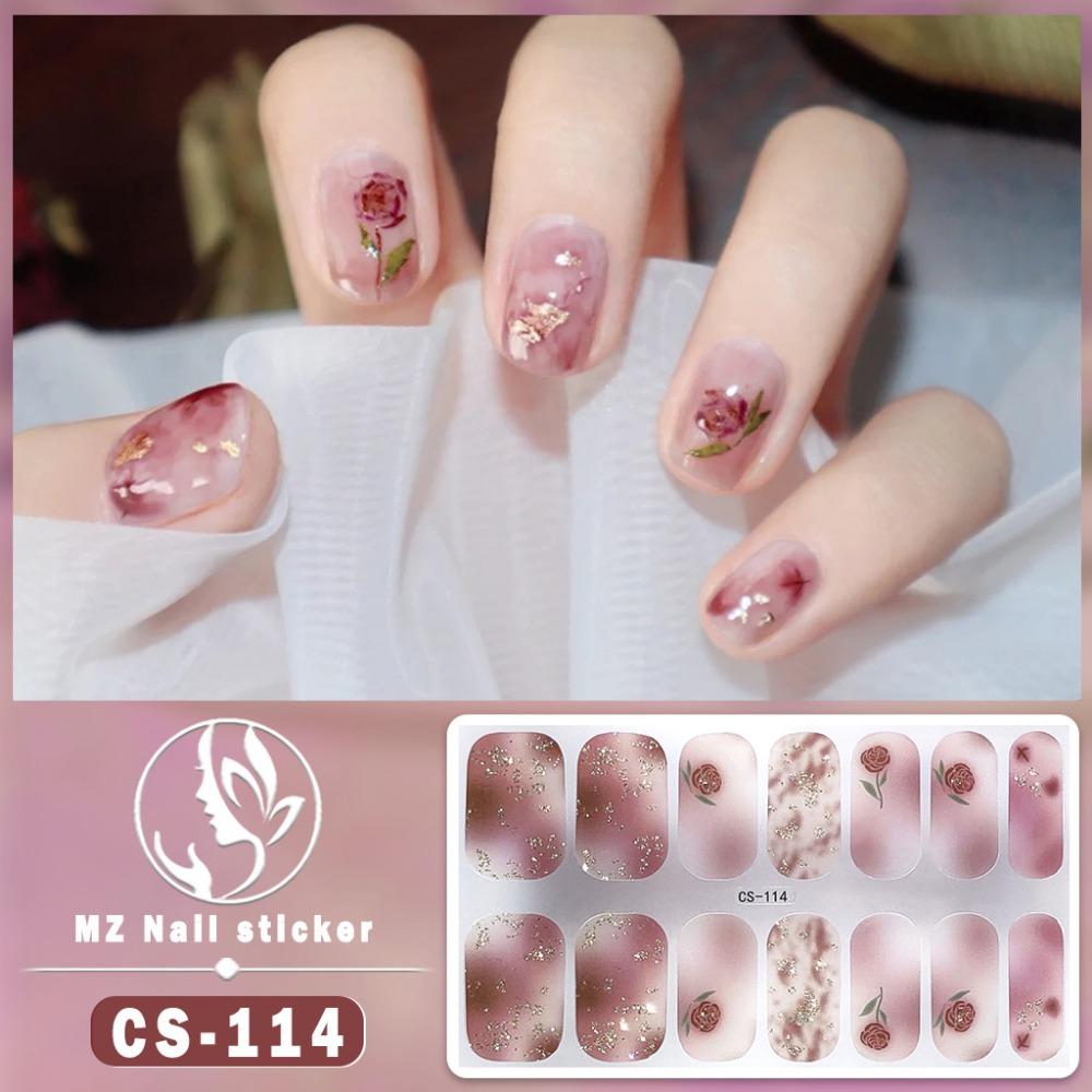 CS voděodolná gelová fólie na nehty bez pečení plná samolepka kontrastní barva tygří hlava nail art fólie papír fólie na nehty papír nálepka