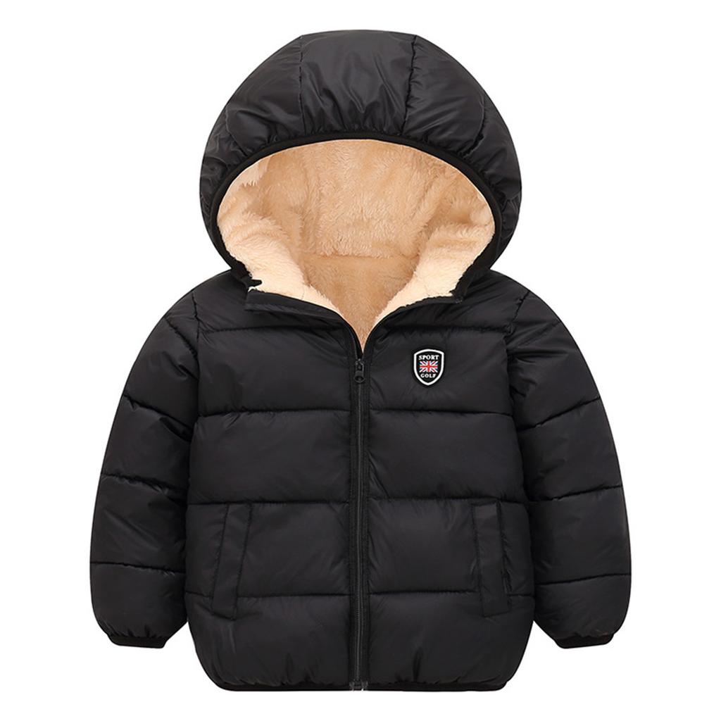 And Winter Children's Cotton Jacket Small And Medium Children's Hooded Padded Down Cotton Jacket