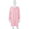 Women's Furry Pullover Sweater Dress Fuzzy Slouchy Oversized Long Tops Loose Crew Neck Fall