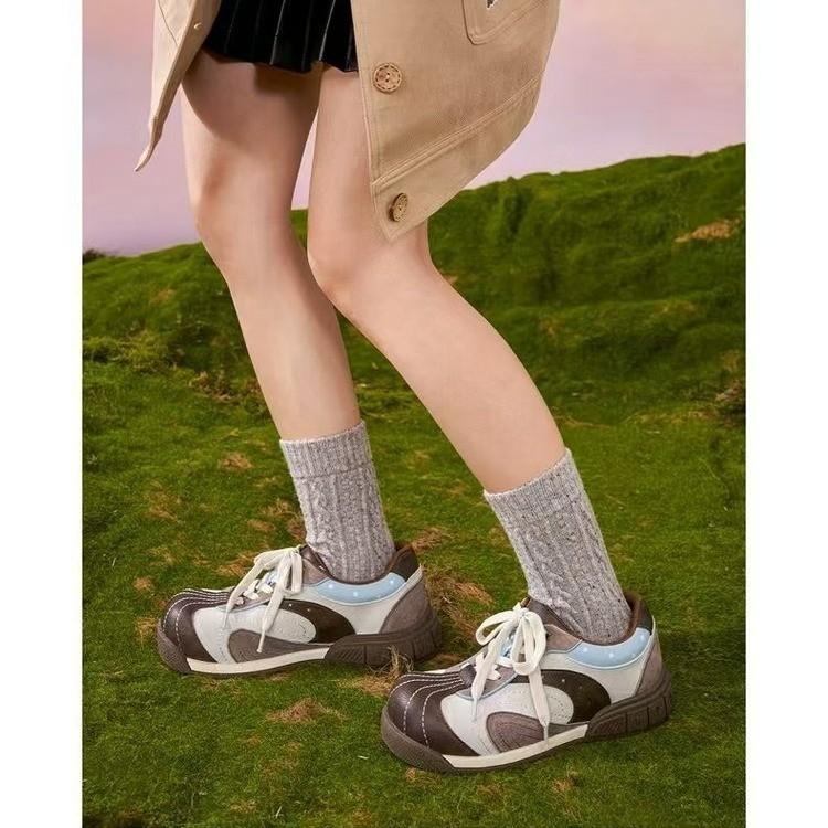 [Fanfuna] Retro Daddy Shoes Women's 2025 Autumn New Big Head Niche Design Comfortable Casual Sneakers