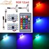 2X Car Leds T10 5050 12SMD 15SMD 24SMD 36SMD Remote Control RGB Panel Reading Dome Festoon BA9S Adapter 12V Interior Auto Light