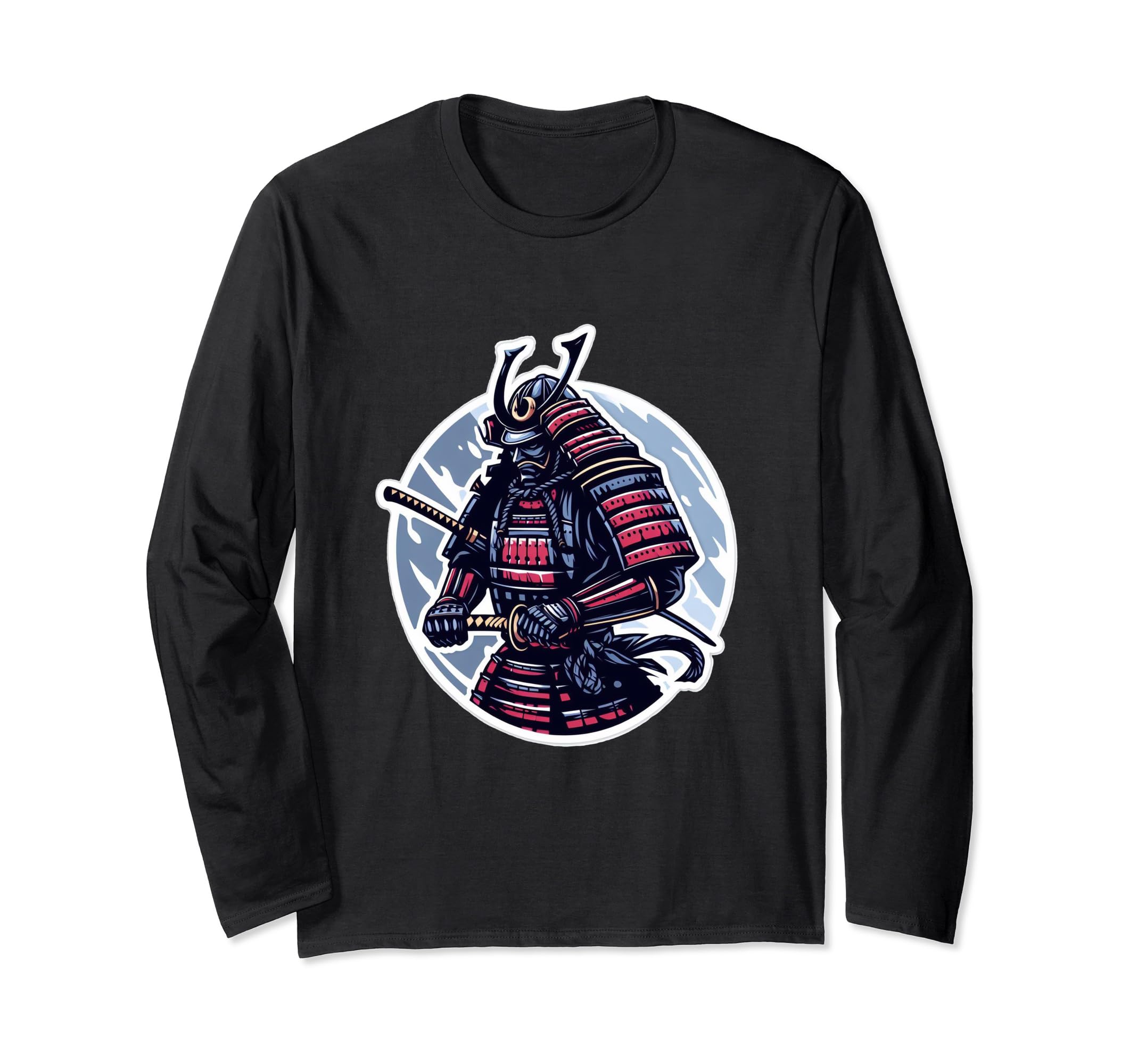 Bushido Japanese Japanese Retro T-shirt, Warrior, Art, Long-Sleeve T-shirt чёрный