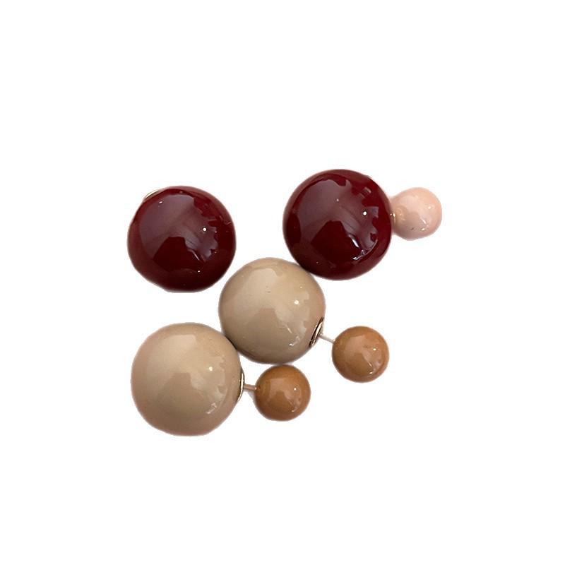 Latte Bubbles - Schicke Maillard-Farbige Ohrringe für Herbst/Winter: Einzigartige Nieten-Accessoires