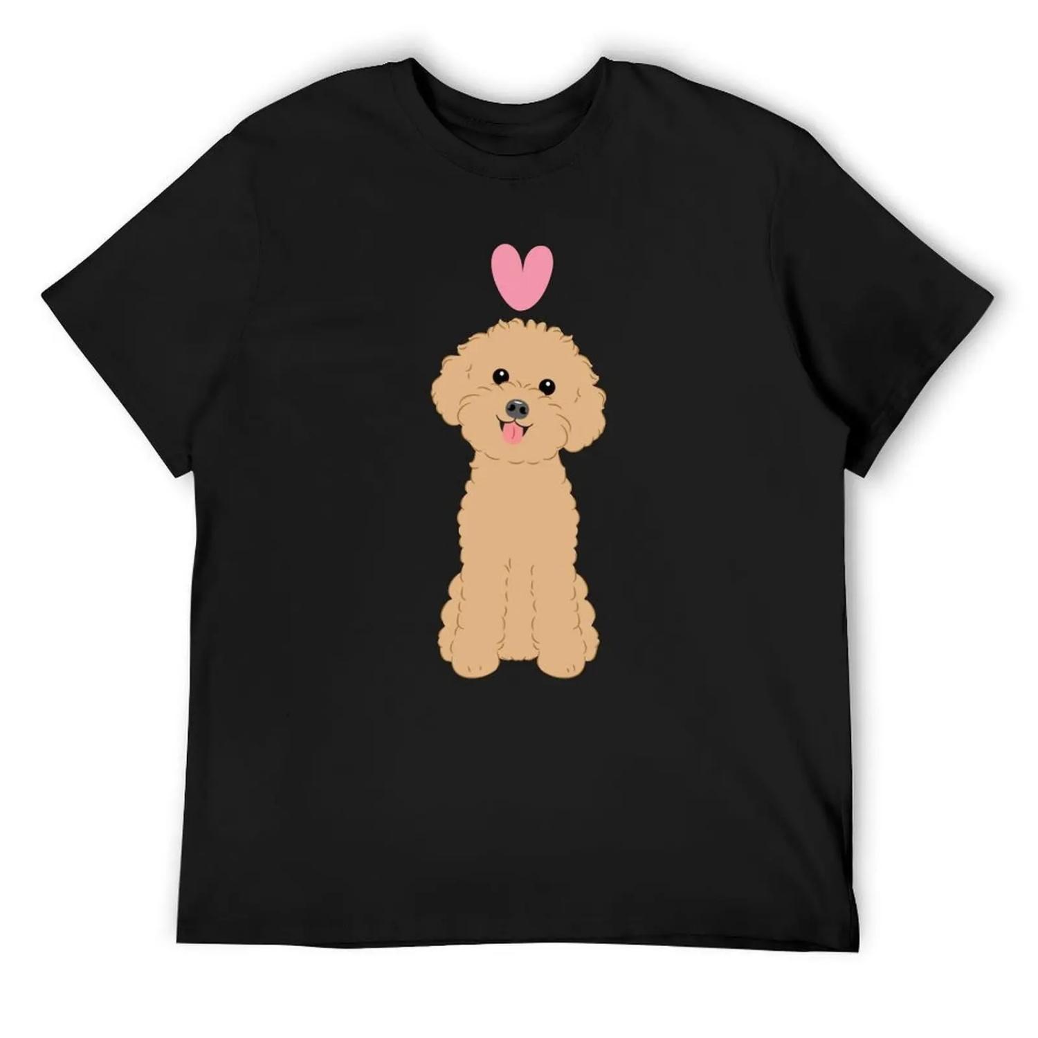 

LOVE Tan Toy Poodle T-Shirt anime clothes Clothing luxury t-shirt slim fit t shirts for men XXXXXL чорний